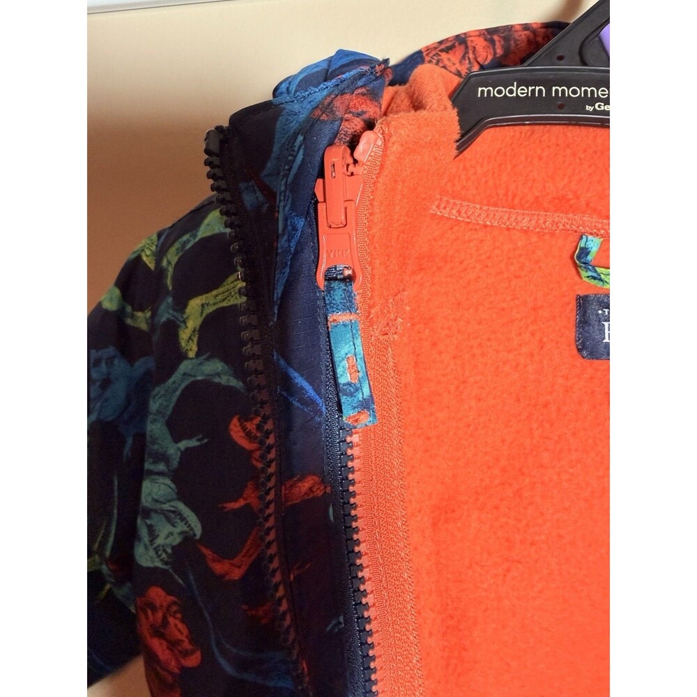 3T The Children's Place Blue Dinosaur Jacket & Matching Mittens Toddler Boys - Picture 9 of 16
